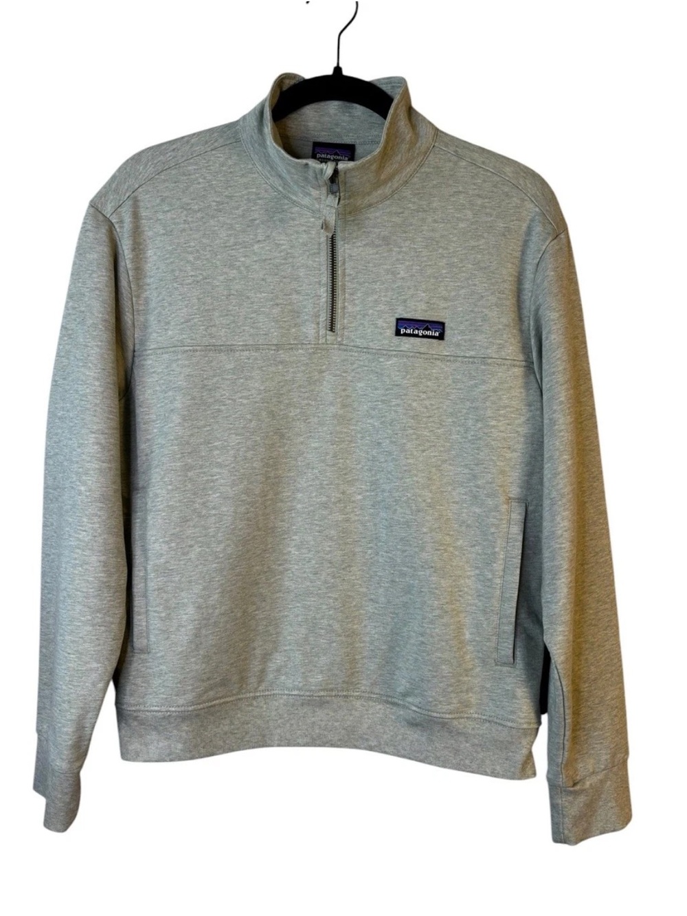 Patagonia Women's Ahnya Pullover Size Small S 1/4 Zip Long Sleeve Salvia Green - Picture 2 of 5
